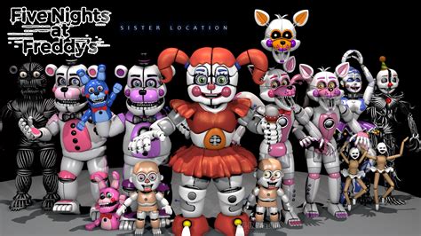 5 nights at freddy's sister location characters|fnaf sl characters list.